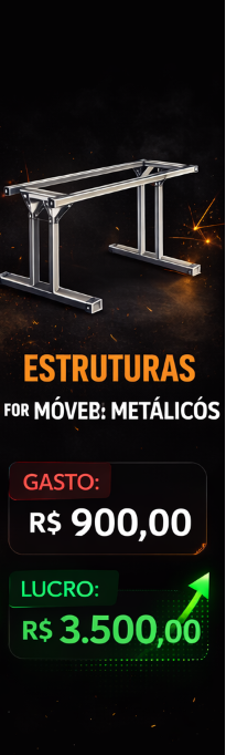 Estruturas para móveis metálicos